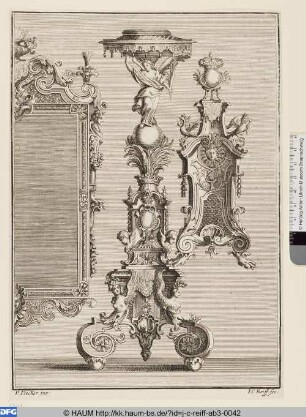 Wandspiegel und Kerzenleuchter