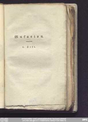Musarion. 6. Heft.