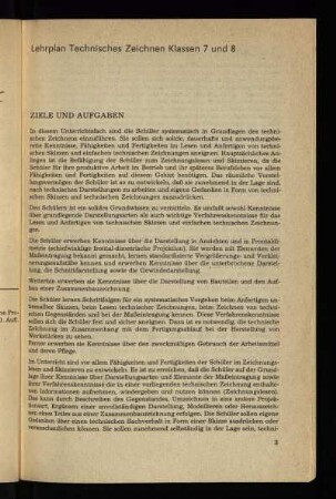 Lehrplan Technisches Zeichnen Klassen 7 und 8
