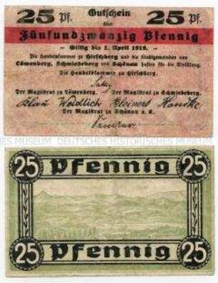 Hirschberg, Handelskammer, 50 Pfennig