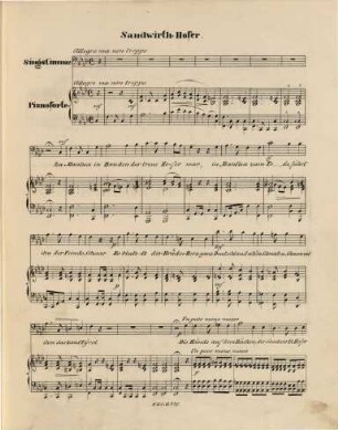 Sandwirth Hofer : Ballade von J. Mosen ; in Musik gesetzt für 1 Bariton-Stimme u. Pianoforte ; 6. Werk