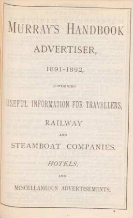 Murray's handbook advertiser