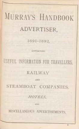 Murray's handbook advertiser
