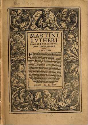 Martini Lvtheri Piae Ac Doctae In Psalmos Operationes
