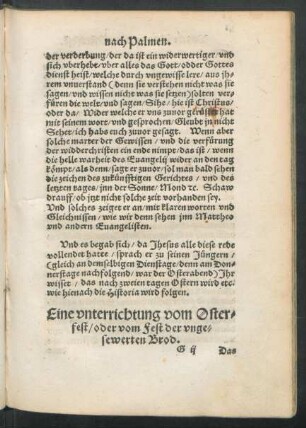 Eine unterrichtung vom Osterfest/ oder vom Fest der ungesewerten Brod.