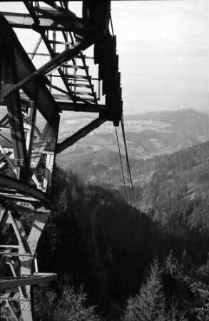 Schauinslandbahn: Eisenkonstruktion der Bergstation