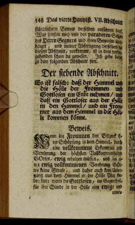 Der siebende Abschnitt.