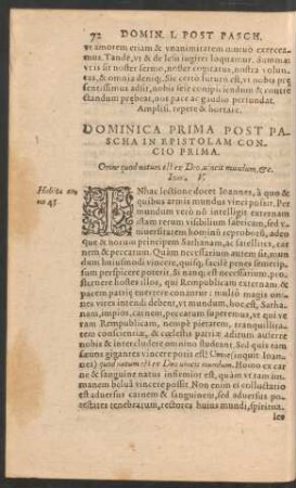 Dominica Prima Post Pascha ...