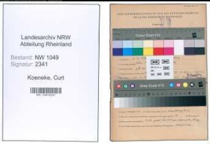 Entnazifizierung Curt Koeneke , geb. 04.12.1900 (Amtmann)