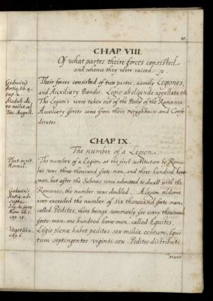 Chap. IX. The number of a Legion