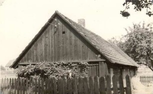 Altes Holzhaus in Krauschwitz : Stare domske z drjewa w Krušwicach