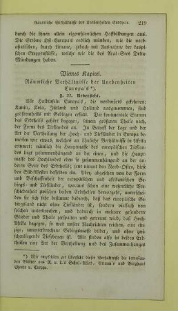 Viertes Kapitel. Räumliche Verhältnisse der Unebenheiten Europa's