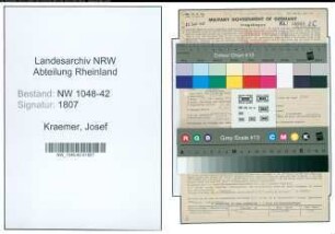 Entnazifizierung Josef Kraemer , geb. 11.02.1888 (Bauunternehmer)