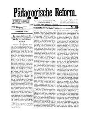 Ein neues Lehrbuch für das Englische und das Übersetzen aus der Muttersprache : (Schluß)
