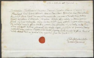 Zeugnis über die Residenz des Leopold Ludwig Marquis von Hoensbroech zu Speyer.