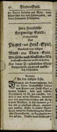 Vorrede An den lustigen Leser.