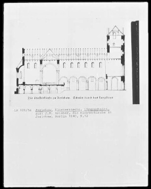 Jerichow, Längsschnitt der Kirche des Prämonstratenserstifts Sankt Marien und Sankt Nikolaus.