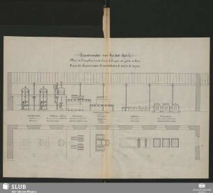 Dispositionsplan einer Holzstoff-Fabrik