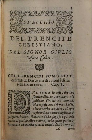 Specchio del Prencipe christiano