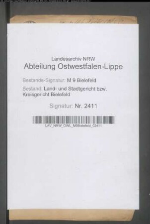 Kapitalverschreibung des Kaufmanns Friedrich Möller zu Kupferhammer bei Bielefeld zugunsten des Rentners Theodor Abraham Möller zu Kupferhammer
