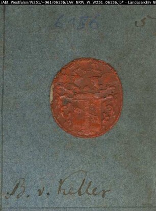 Siegler: Keller Überlieferungsart: Abdruck. Stoff: Lack Farbe: rot Form: oval. Durchmesser: 23 mm