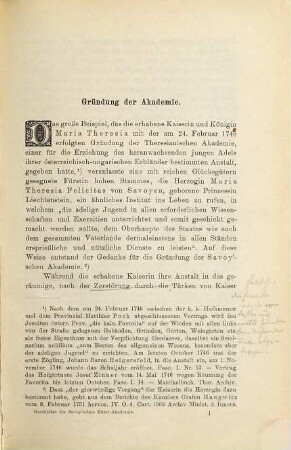 Geschichte der Savoy'schen Ritter-Akademie in Wien vom J. 1746 bis 1778