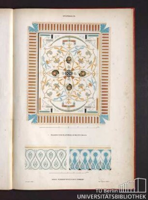 [Bl. 25] Ständehaus. Malerei des Plafonds im Treppenhaus. Fries Verzierungen in den Zimmern.