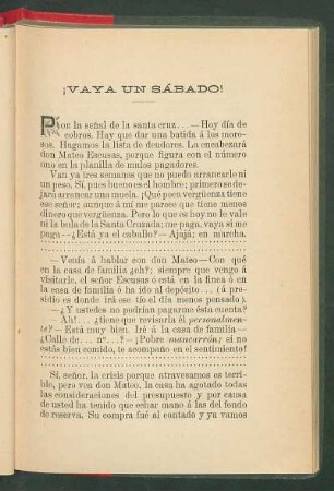 ¡Vaya un sábado!