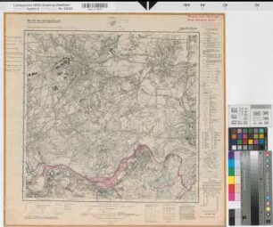 Katasteramt Hattingen  Ennepe-Ruhr-Kreis, Meßtischblatt Bochum 4509, Farbige Einzeichnung mit Namensliste