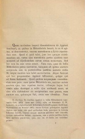 Quaestionum de fontibus Appiani specimen : Phil. Diss. Leipzig