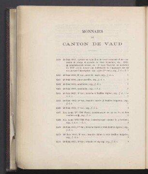 Monnaies du canton de Vaud