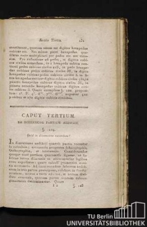 Caput tertium de dimensione partium aedifici