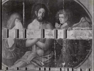 Schmerzensmann zwischen zwei Engeln (Rückseite der 14 Nothelfer)