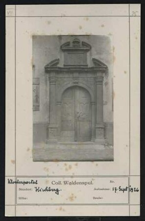 Klosterportal Standort: Kirchberg