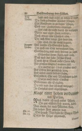 Klage einer hohen verdammten Person