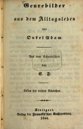Genrebilder aus dem Alltagsleben, 1/3