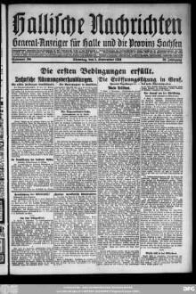 Hallische Nachrichten : General-Anzeiger für Halle und die Provinz Sachsen