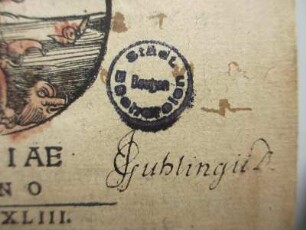 Guhlingii, J. [Gühling, Johann Friedrich] / Autogramm
