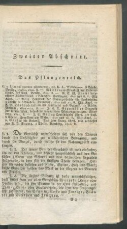 Zweiter Abschnitt. Das Pflanzenreich.