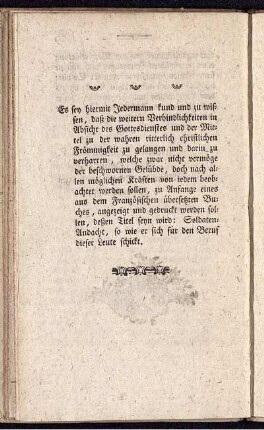 Es sey hiermit Jedermann kund und zu wissen, ...