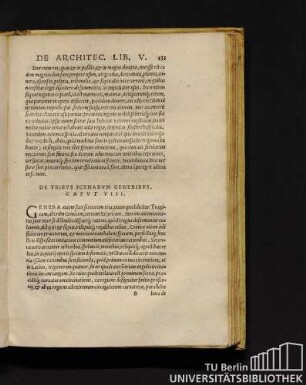 De Tribus Scenarum Generibus. Caput VIII.