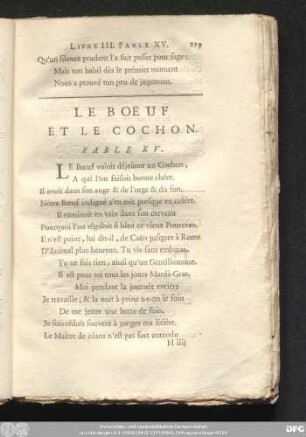 Le Boeuf Et Le Cochon. Fable XV.