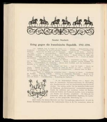 Neunter Abschnitt. Krieg gegen die französische Republik. 1792-1795.