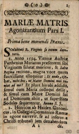 Maria Agonizantium Mater Exemplis declarata; Et Aliquot bene moriendi praxibus explicata