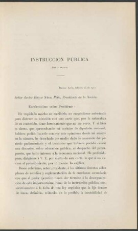 Instrucción pública : (Carta abierta)
