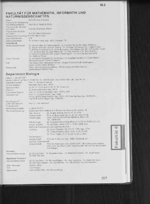 Fakultät für Mathematik, Informatik und Naturwissenschaften