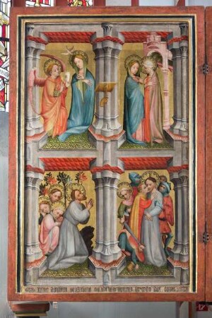 Jakobusaltar — Szenen aus der Legende um Jesus Christus — Altarflügel (Innenseite)