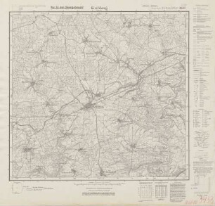 6010 (alte Nr.: 3433) Kirchberg, Meßtischblatt (4cm - Karte)