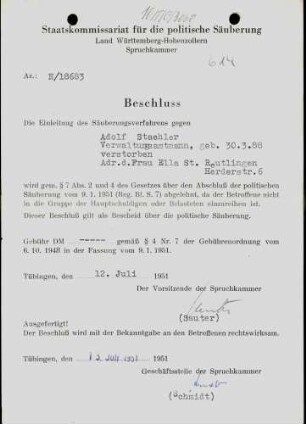 Staehler, Adolf