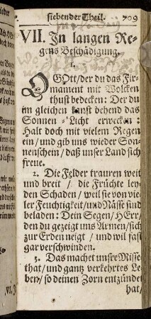 VII. In langen Regens Beschädigung.